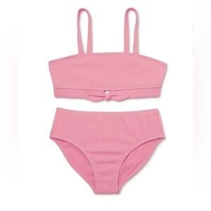 New Wonder Nation Girls Tie Front Bikini Swimsuit with UPF 50 Size XL 14-16 NWT